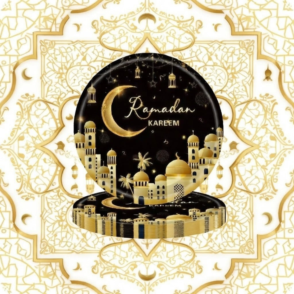 Ensemble Vaisselle Jetable Ramadan – Décoration de Table Complète