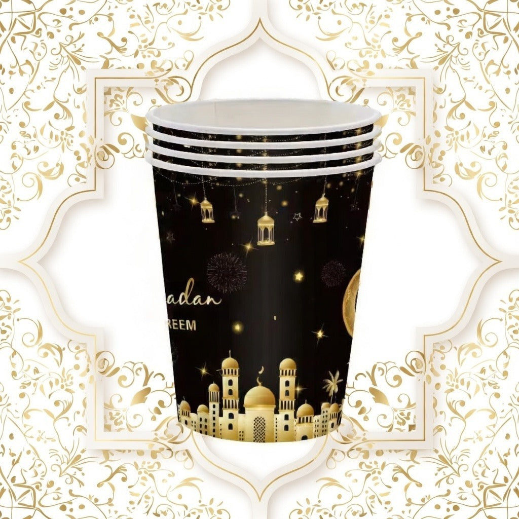 Ensemble Vaisselle Jetable Ramadan – Décoration de Table Complète